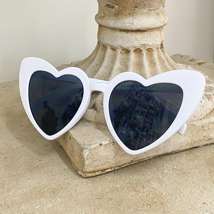 Heart Sunglasses - White